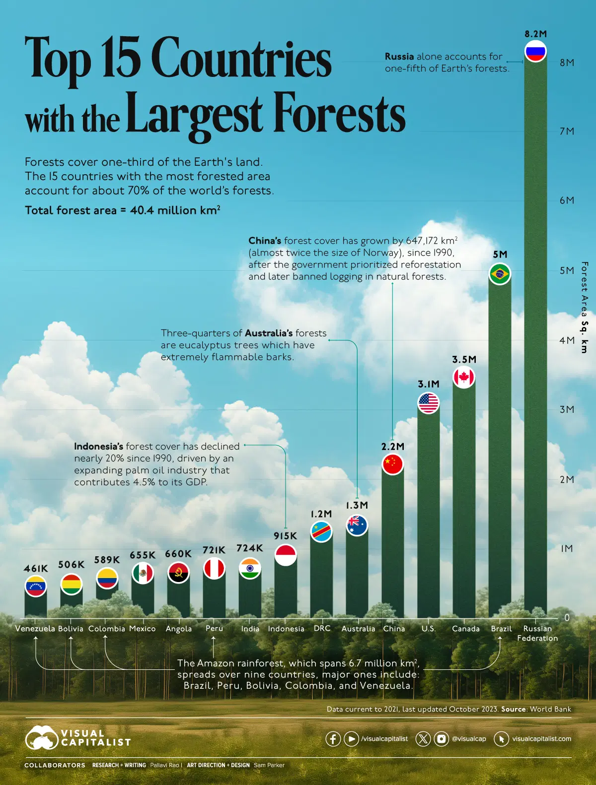 Visual Capitalist - Countries with the Largest Forests